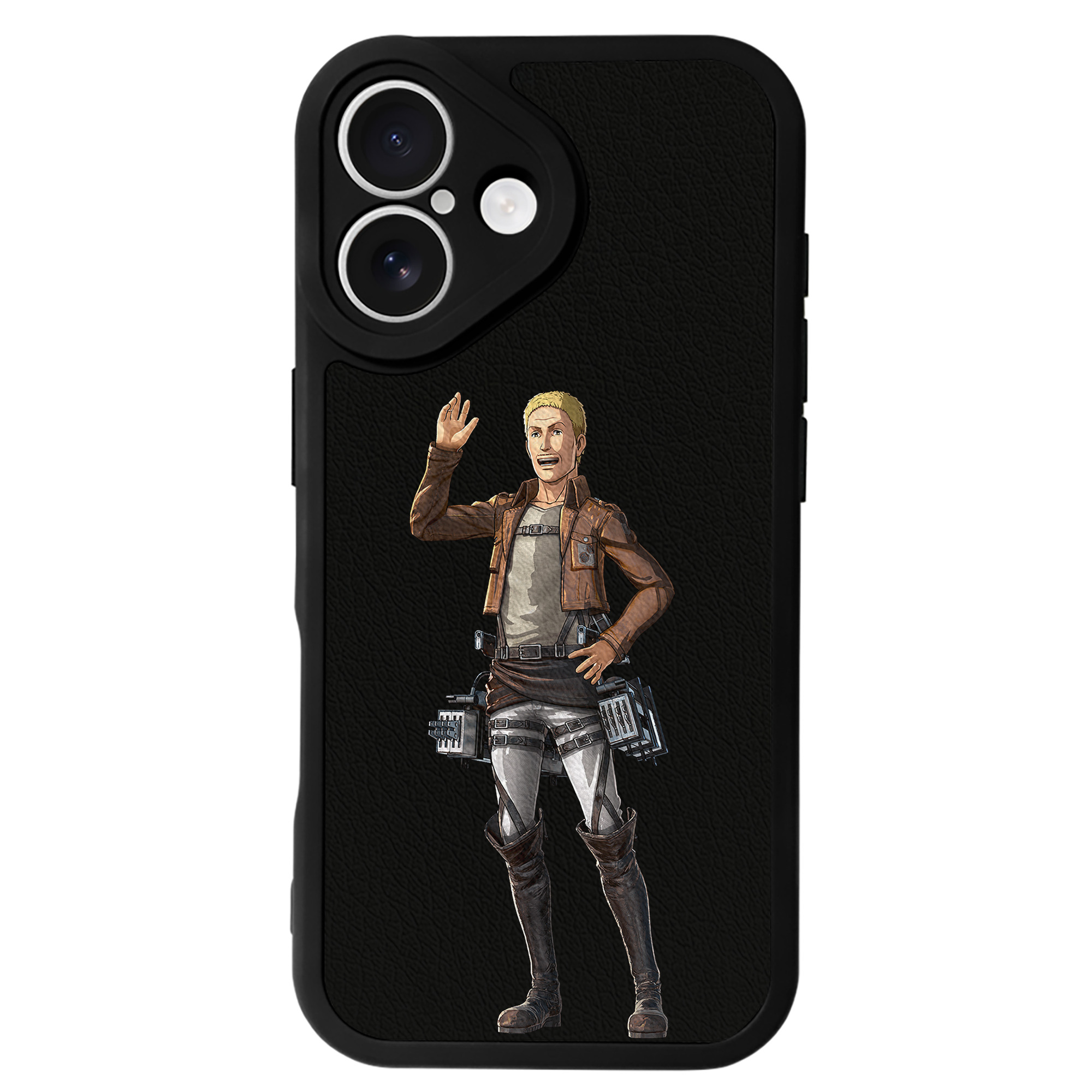 （画像用） 進撃の巨人 ハンネス Attack on Titan Hannes 【iPhone 16シリーズ対応】シリコンスマホケース（レザー調） 材質：シリコン